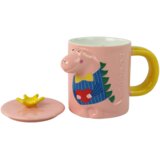  Ružičasta šalica s dinosaurom 400 ml Cene
