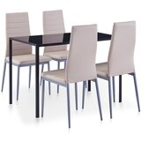 vidaXL petodijelni blagovaonski set boja cappuccina Cijene