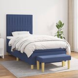  Krevet s oprugama i madracem plavi 90 x 190 cm od tkanine | shoptok.hr