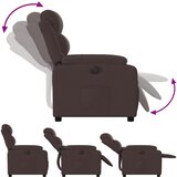  Električni naslonjač od tkanine tamnosmeđi | shoptok.hr
