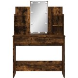  Toaletni stolić LED boja dimljenog hrasta 96 x 40 x 142 cm | shoptok.hr