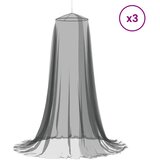  Mreža za komarce za krevet 3 kom. 156 mesh Crna ⌀56 x 220 cm | shoptok.hr