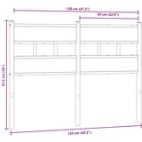  Posteljno vzglavje dimljeni hrast 120 cm železo/inženirski les, (21532502) | Shoptok.si