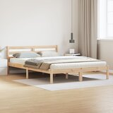 vidaXL Postelja s naslonom 140x210 cm Trden borov les Cene