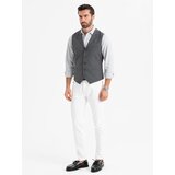 Ombre Men's suit vest with collar - graphite | shoptok.hr