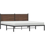  Metalni okvir kreveta bez madraca smeđa boja hrasta 183x213 cm | shoptok.hr