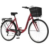  Bicikl fashion venssini grace 28" alu 21" v-brake 6 brzina 155-178cm (s/m) crveni 1282072 | Eponuda.com