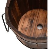  3-dijelni set drvenih kanti za sadnju od masivne jelovine Smeđa Ø 45 x 35 cm | Shoptok.si