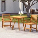  3-dijelni vrtni blagovaonski set od masivnog bagremovog drva Smeđa 85 x 85 cm | shoptok.hr