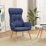 The Living Store Stol za sproščanje modro blago - Stol Za Sproščanje, (21420517) Cene