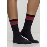 Urban Classics Accessoires Stripy Sport Socks 2-Pack black/firered/green | ePonuda.com