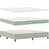  s opruga kutije Svjetlosiva 200 x 200 cm Baršun | shoptok.hr