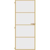 Sobna vrata tanka zlatna 83x201 5 cm kaljeno staklo i aluminij | shoptok.hr