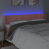  LED uzglavlje ružičasto 183x16x78/88 cm baršunasto | shoptok.hr