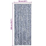 vidaXL Zastor protiv insekata plavo-bijeli 56 x 200 cm šenil | shoptok.hr