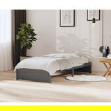 The Living Store Posteljni okvir siv iz trdnega lesa 90x200 cm - Posteljni Okvir, (21522898) Cene