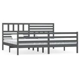  Za krevet od masivnog drva sivi 200 x 200 cm | shoptok.hr