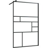 Pregrada za tuš s prozornim ESG steklom 100x195 cm črna, (20684036) | Shoptok.si