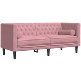  Chesterfield sofa s jastucima za 2 osobe, ružičasti baršun | Shoptok.si
