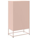  Visoka komoda ružičasta 68,5 x 38,5 x 123,5 cm čelična | shoptok.hr
