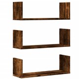 Maison Chic 3 kosi Stenske Police - Viseče police dimljeni hrast 58x18x18 cm inž. les, (21794130) | Shoptok.si