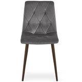 Libra stolica - tamnosivi baršun / noge od oraha x 1 | shoptok.hr