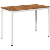 vidaXL Stol za večeru u vrtu Prirodna i bijela 108 5 x 55 x 75 cm - Prirodna i bijela 108 5 x 55 x 75 cm | shoptok.hr
