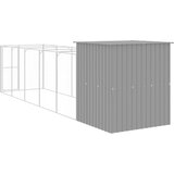  Kućica za pse s igralištem svjetlosiva 165x659x181 cm čelična | shoptok.hr