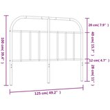 vidaXL Metalno uzglavlje crno 120 cm | shoptok.hr
