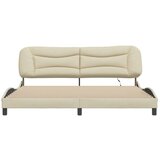  Posteljni okvir z LED lučkami krem 200x200 cm blago, (21112439) | Shoptok.si