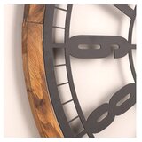 WALLXPERT dekorativni metalni zidni sat bruno black 1 Cene
