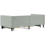  Dnevni krevet na razvlačenje svjetlosivi 90 x 190 cm baršunasti | shoptok.hr