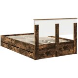 Krevetna konstrukcija s ladicama Dimljeni hrast 120 x 190 cm | shoptok.hr