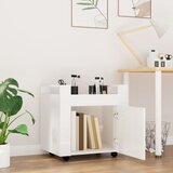 Kolica za radni stol sjajna bijela 60x45x60cm konstruirano drvo | Eponuda.ba