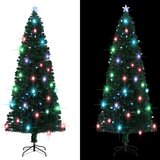 vidaXL Umetna novoletna jelka s stojalom / LED 240 cm optična vlakna | Shoptok.si