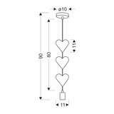 Candellux luster/visilica-hearts viseća lampa 1X20W E27 iq kids roze+bela | Eponuda.com