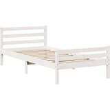 vidaXL Krevet s regalom z knjige bez madraca bijeli 100x200cm borovina | shoptok.hr