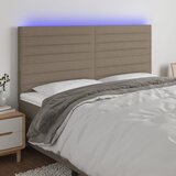  LED uzglavlje smeđesivo 160x5x118/128 cm od tkanine | shoptok.hr