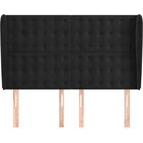  Uzglavlje s ušima crno 147x23x118/128 cm baršunasto | Eponuda.ba
