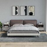  Noćni ormarići 2 kom boja dimljenog smeđi 40x35x50 cm Siva | shoptok.hr