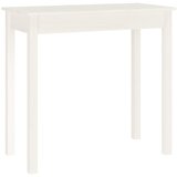 Maison Chic konzolna miza - miza ob steni bela 80x40x75 cm trdna borovina, (21786449) | Shoptok.si