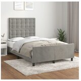  Za krevet s uzglavljem svjetlosivi 120x200 cm baršunasti | shoptok.hr