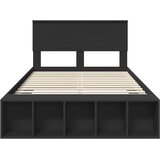  Krevetna konstrukcija Crna 120 x 190 cm Konstruirano drvo | shoptok.hr