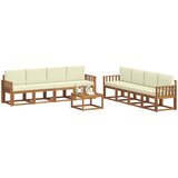  Set vanjskih sofa 9 kom. Prirodna i krem | shoptok.hr