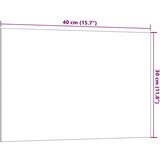 vidaXL Zidna magnetna ploča crna 40 x 30 cm od kaljenog stakla | shoptok.hr