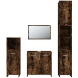  4-dijelni set kupaonskog namještaja boja hrasta drveni | shoptok.hr