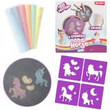 Magic Toys dream horse: komplet kred za asfalt z enorog šablono | Shoptok.si