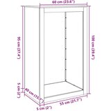 vidaXL Stalak za drva za ogrjev 60x40x100 cm od čelika COR-TEN | shoptok.hr