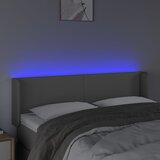  LED uzglavlje sivo 147x16x78/88 cm od umjetne kože | shoptok.hr