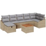  Set od 8 dijelova vrtnih kauča s jastučićima bež poli ratan | shoptok.hr
